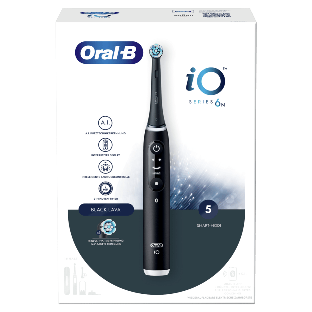 7850024-87-oral-b-io-6-black-lava-1 Oral-B Braun iO Series 6N Black Lava с 2 насадками Электрическая зубная щетка iOM6.2Q6.2DK — изображение 1