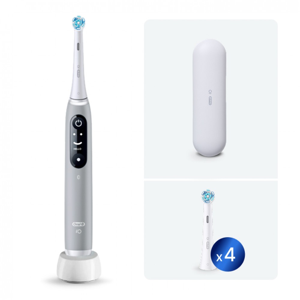 8006530155137_0-1000x1000-1 Oral-B Braun iO Series 6 Grey Opal с 5 насадками Электрическая зубная щетка iOM6.1A6.1K — изображение 1