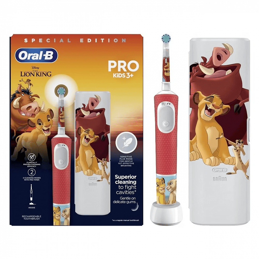 90909 Oral-B Braun Vitality PRO Kids Король Лев / The Lion King Детская электрическая зубная щетка D103.413.2KX — изображение 1