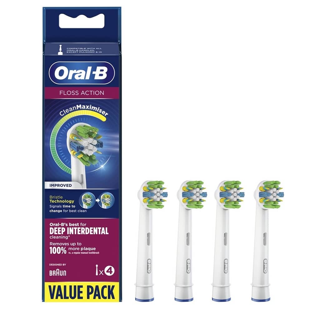 eb25rb-4 Oral-B Braun Floss Action 4 шт. Насадки для электрических зубных щеток EB25RB-4 — изображение 1