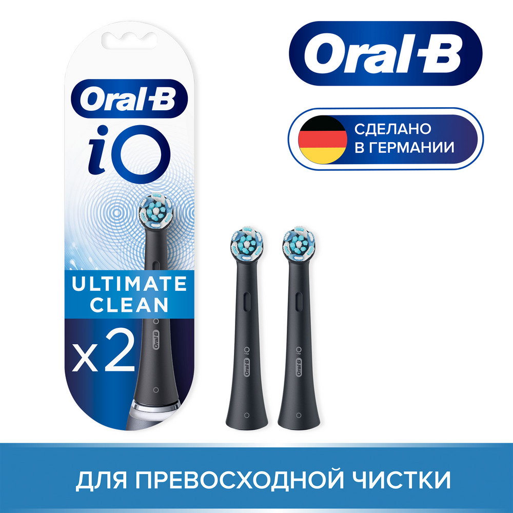 fa83a877-6104-4bd3-ab39-b15aafe5bae9 Oral-B Braun iO Series Ultimate Clean Black 2 шт. Насадки для электрических зубных щеток — изображение 1