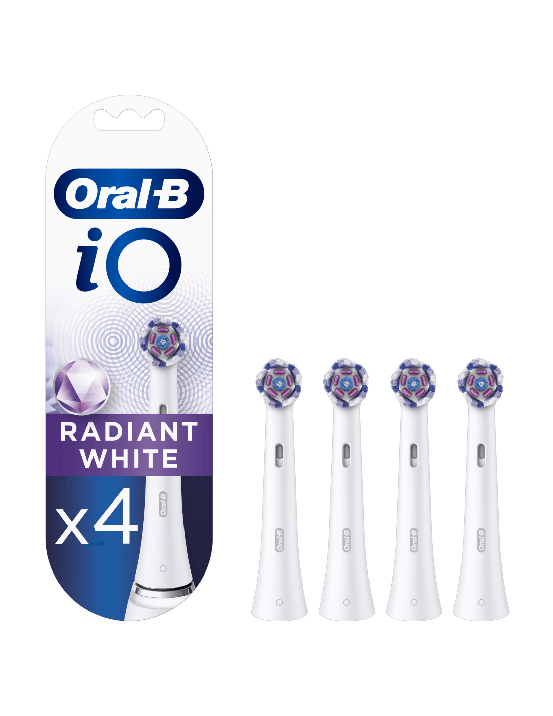 io-ww-4-radiant-white-4ct-refill-1 Oral-B Braun iO Series Radiant White 4 шт. Насадки для электрических зубных щеток — изображение 1