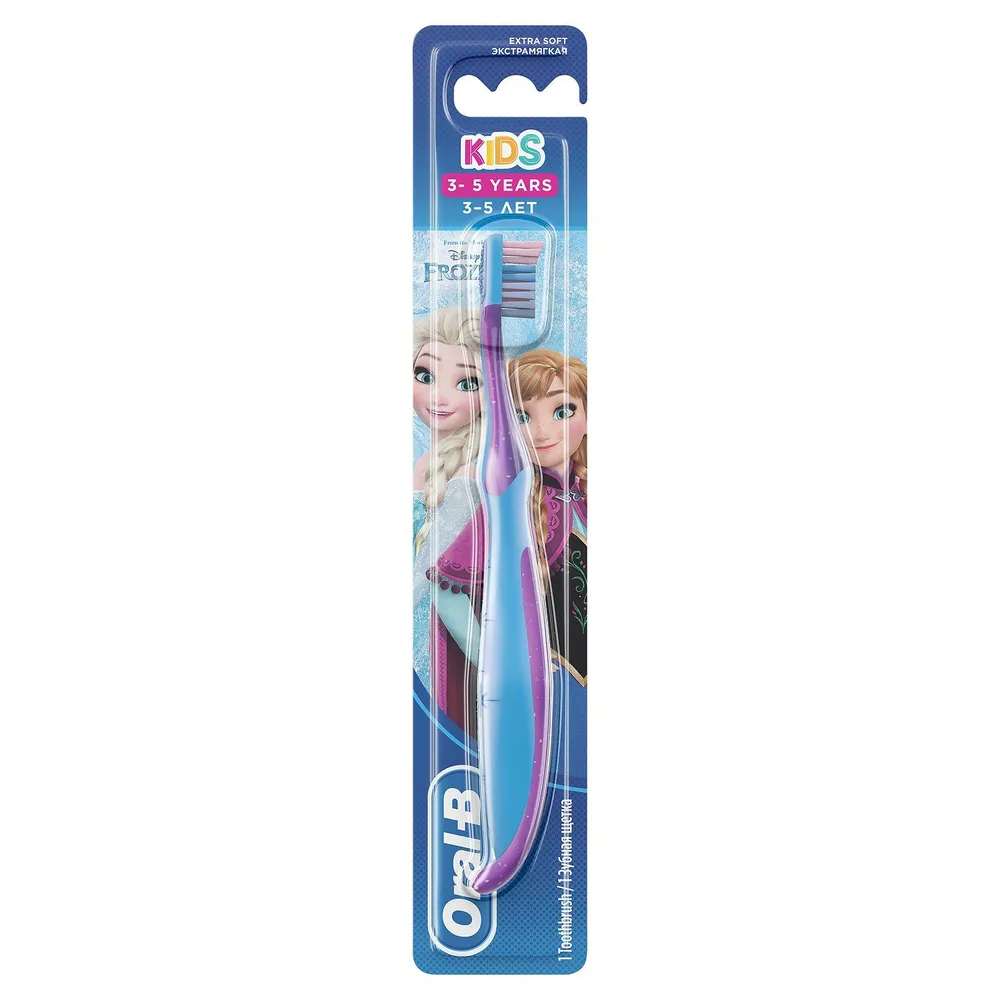6430404323 Oral-B Kids 3-5 лет Холодное Сердце / Frozen Extra Soft / Экстра Мягкая 1 шт. Зубная щетка детская мануальная / механическая — изображение 1