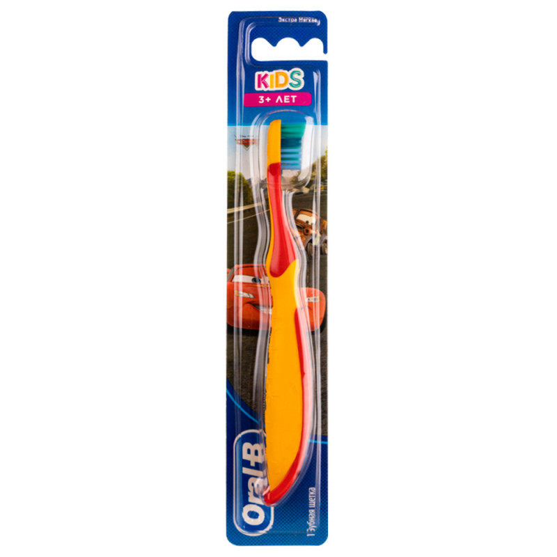 7873-800x800-1 Oral-B Kids 3-5 лет Тачки / Cars Extra Soft / Экстра Мягкая 1 шт. Зубная щетка детская мануальная / механическая — изображение 1